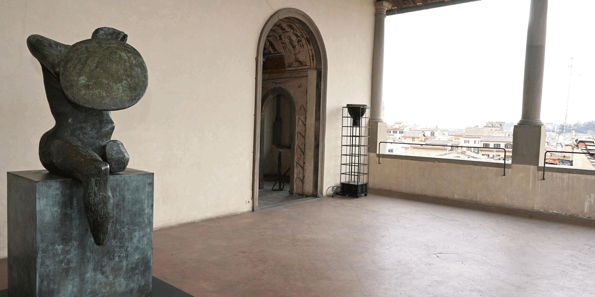 Henry Moore. Guerriero con Scudo nella Terrazza di Saturno, Installation View, ph. Carlo Bressan
