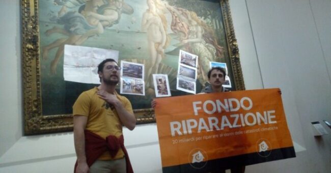 uffizi-ultima-generazione Gli attivisti di Ultima Generazione agli Uffizi