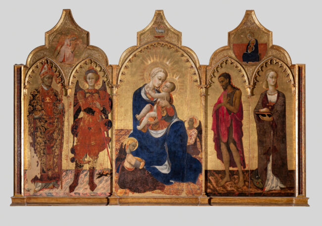 Sassetta, Madonna col bambino e due angeli; San Nicola di Bari e San Michele Arcangelo; San Giovanni Battista e Santa Margherita, Cortona Museo Diocesano