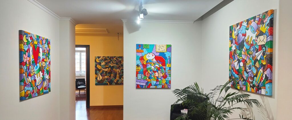 Il “Kaos armonico” di Skim in mostra a Roma 