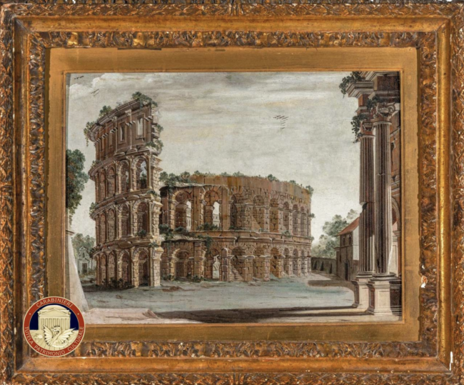 pinacoteca-colosseo Il dipinto trafugato nel 1974 dalla Pinacoteca Musei Civici di Monza e recuperato dai Carabinieri TPC