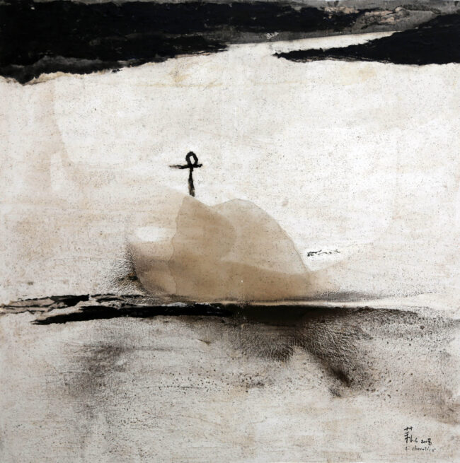 2.-Erbarme-Dich_2008 Li Chevalier, Erbame dich, 2008, inchiostro su tela, 150 x 150 cm