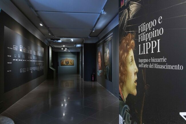 Allestimento mostra "Filippo e Filippino Lippi. Ingegno e bizzarrie nell’arte del Rinascimento" ph Monkeys Video Lab