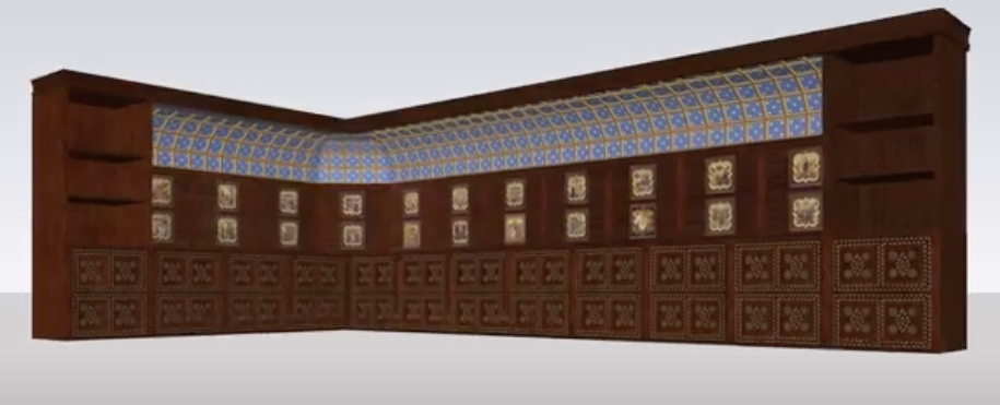 Ricostruzione virtuale da video dell’armadio della sagrestia di Santa Croce