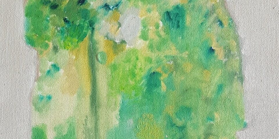 Alessandro Finocchiaro, dipinto "Dal buco" in mostra alla Galleria Blocco 13 a Roma