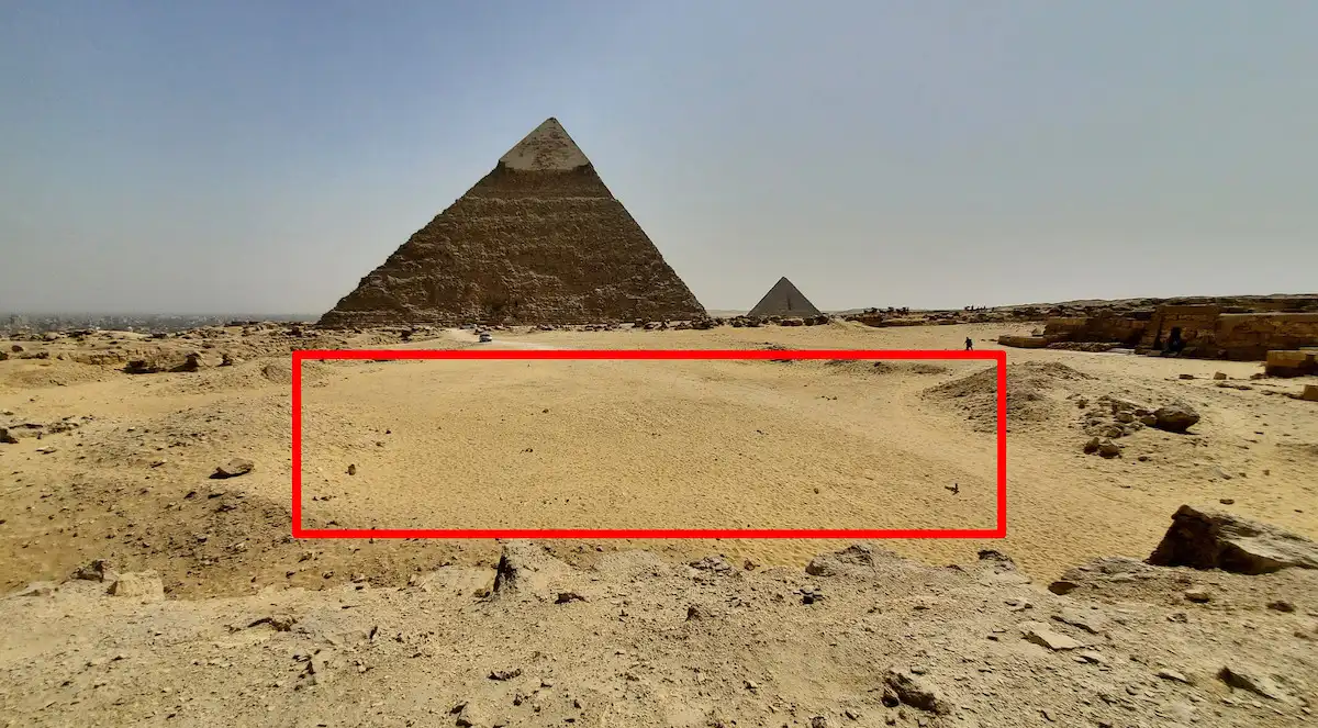 L’area dove è stata rinvenuta la misteriosa struttura a Giza - Fonte Archaeological Prospection