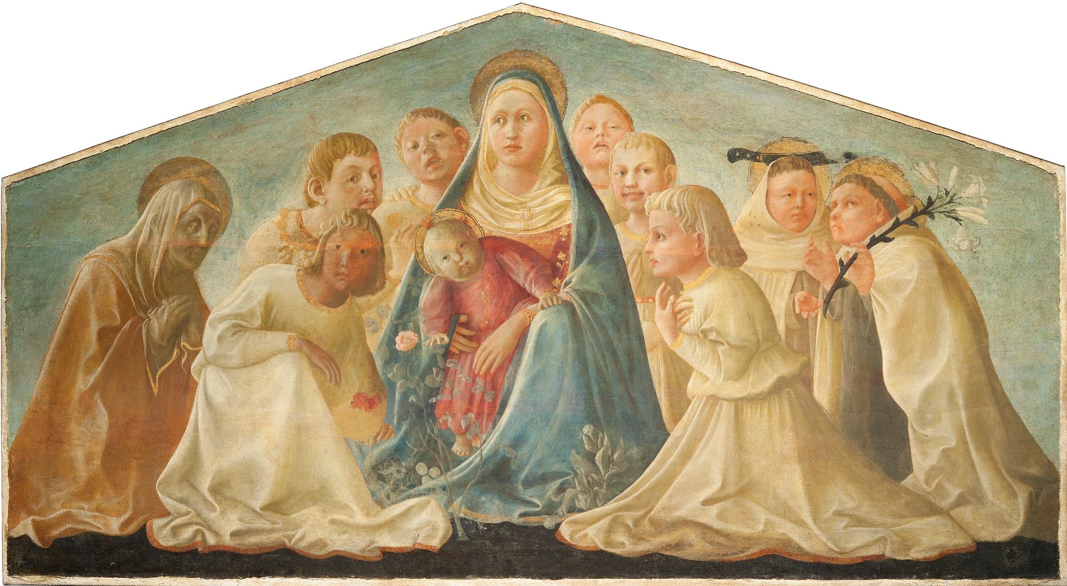 Arte a Roma. Musei Capitolini, Madonna dell'Umiltà con angeli e santi carmelitani di Filippo LIPPI - Pinacoteca del Castello Sforzesco
