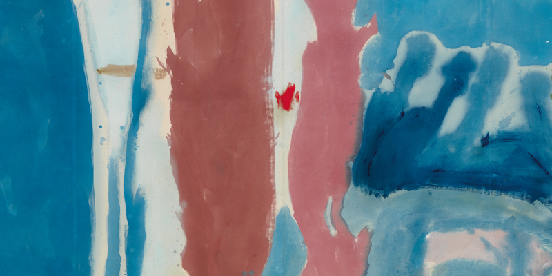 Helen Frankenthaler, Open Wall (det.), 1953 © 2023 Helen Frankenthaler Foundation, Inc. / Artists Rights Society (ARS), New York / SIAE, Rome Copyright © 2024 Fondazione Palazzo Strozzi, All rights reserved.