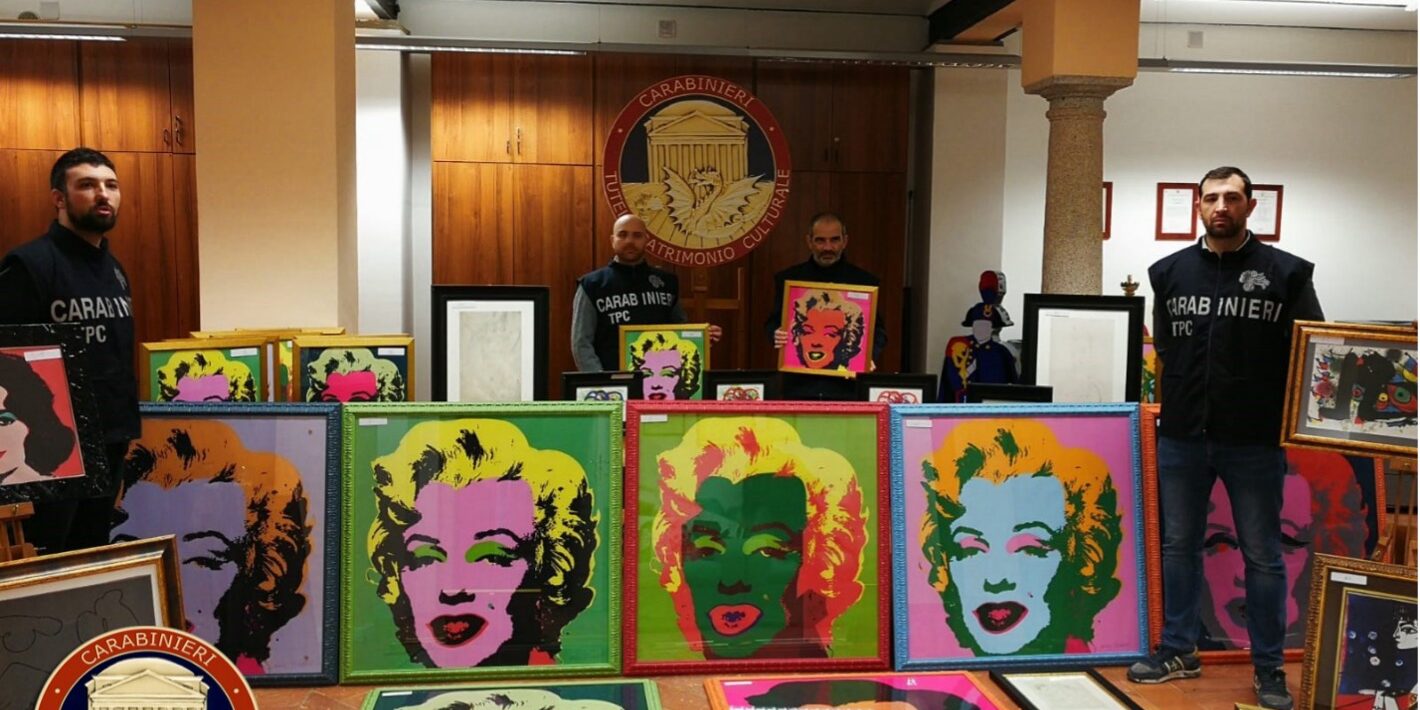 Le opere false sequestrate dal Comando Carabinieri TPC di Monza