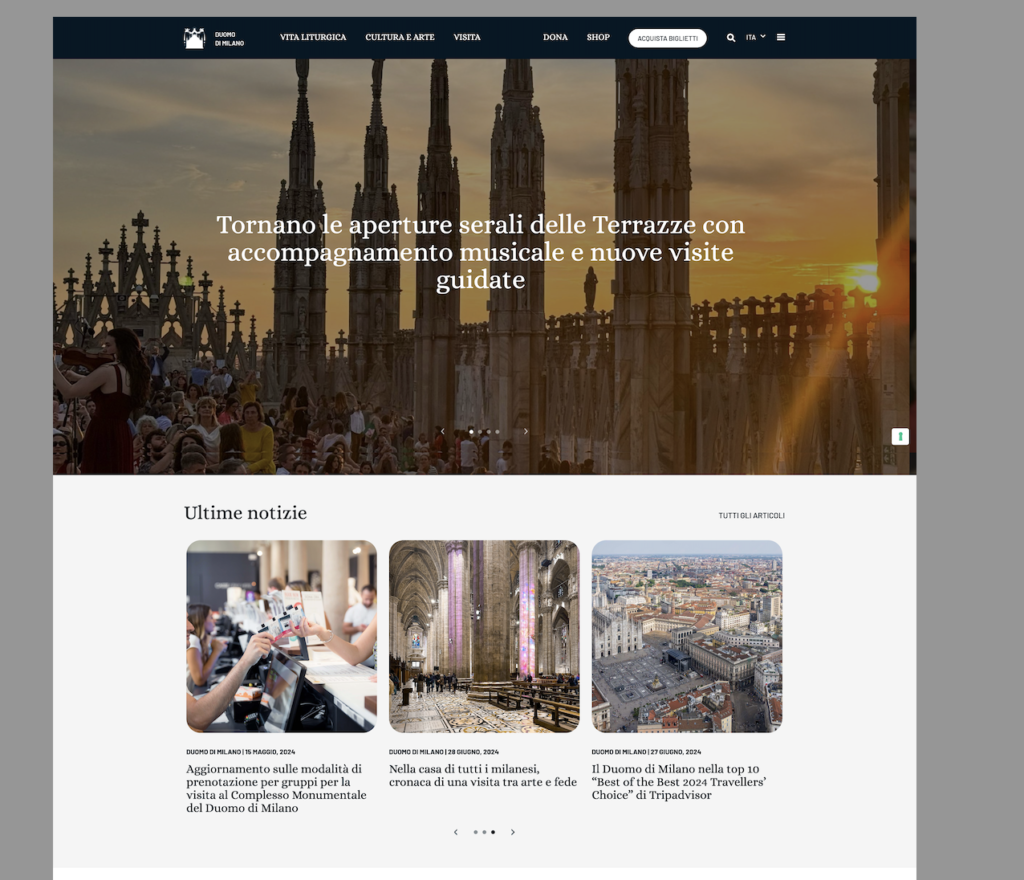 Duomo di Milano, online il nuovo sito web