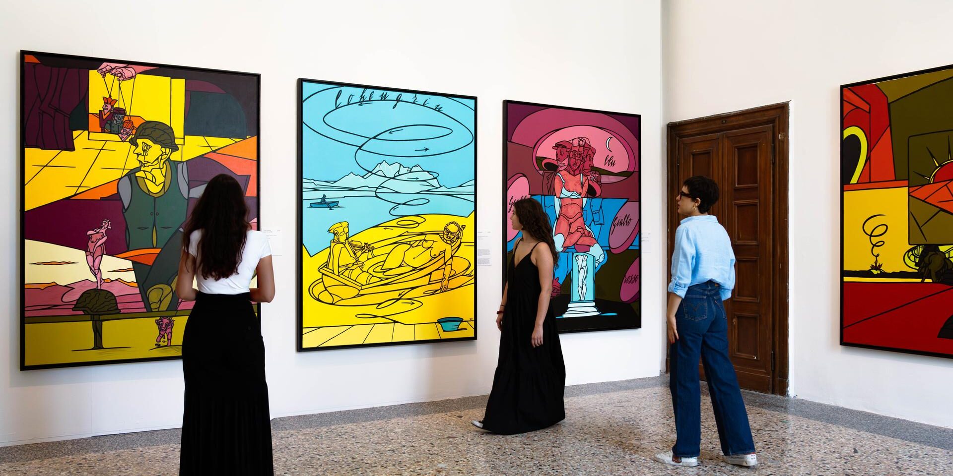 Installation view Valerio Adami. Pittore di Idee, Palazzo Reale Milano. Foto Gabriele Leonardi. Courtesy Archivio Valerio Adami