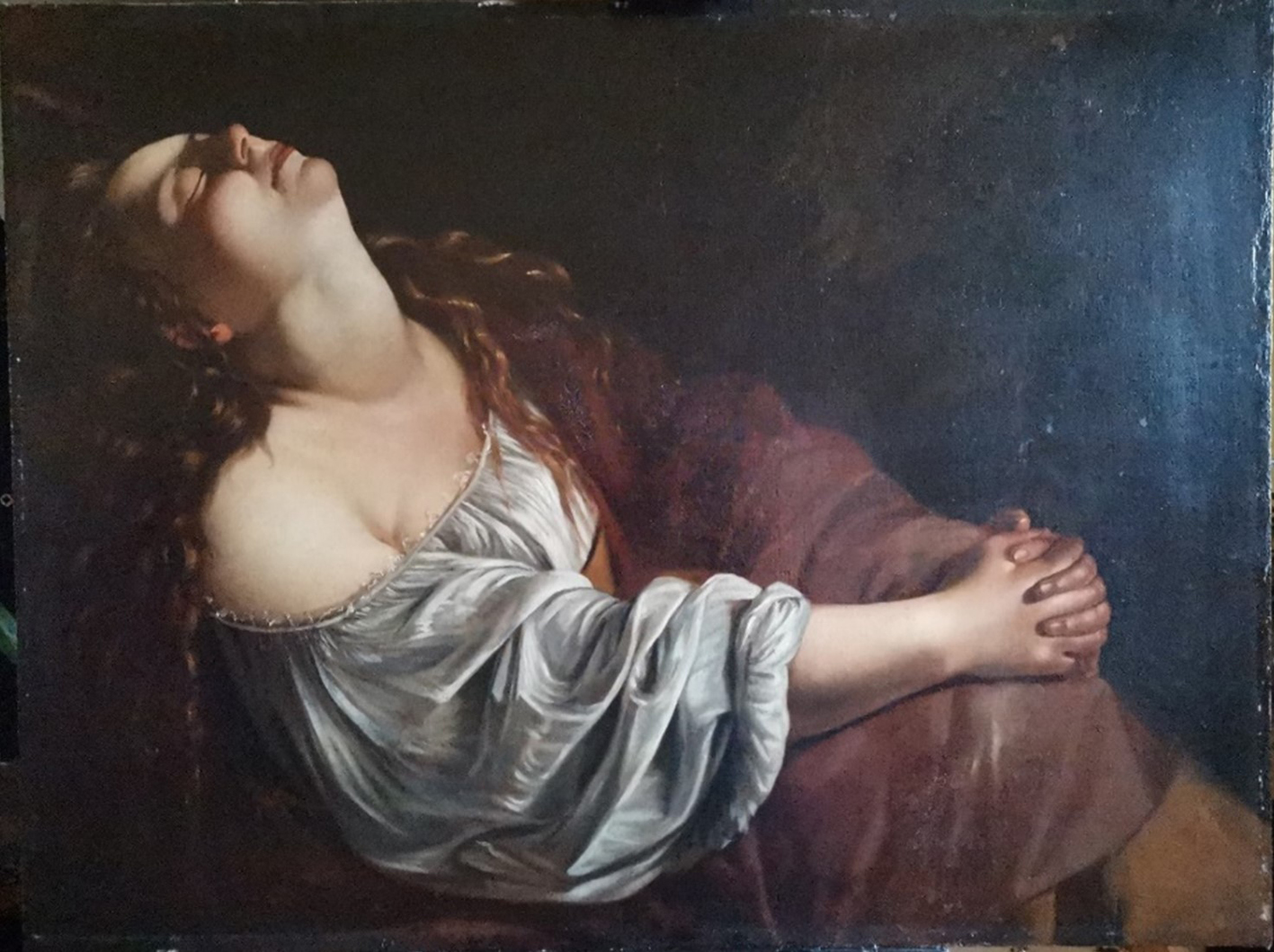 Maddalena in estasi, olio su tela, 83,5x110 cm - attribuito ad Artemisia Gentileschi