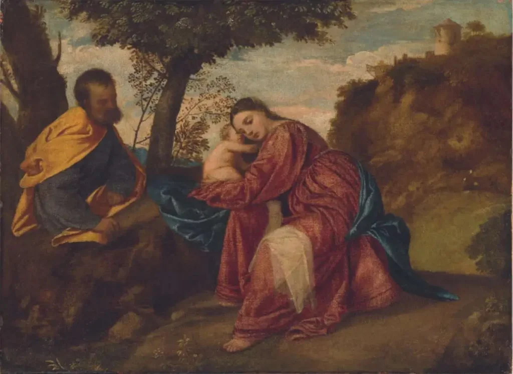 All’asta il capolavoro giovanile di Tiziano “Riposo durante la fuga in Egitto”