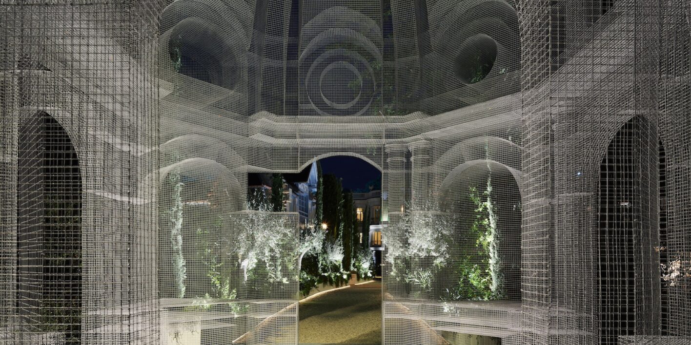 Edoardo Tresoldi, "Sacral", 2016, installation views Casa Italia Parigi 2024, foto Pietro Savorelli per il CONI