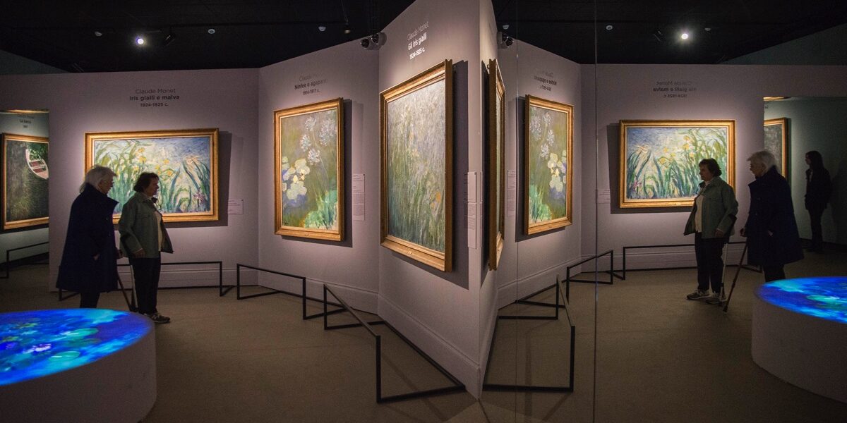 Allestimento della mostra di Monet a Padova Courtesy Arthemisia