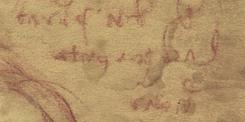 La possibile scritta di Leonardo sul disegno a sanguigna del suo allievo Cesare da Sesto