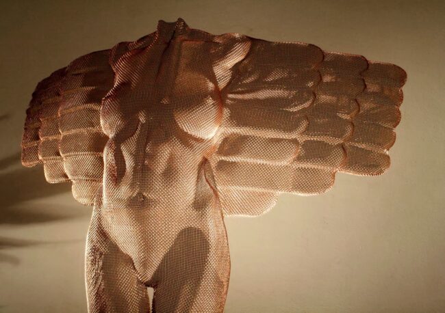 David Begbie SOLN’, 2017 Bronzemesh sculpture, copper colour finish 116 x 100 x 25 cm 45.67 x 39.37 x 9.84 in courtesy of Cris Contini Contemporary 1 David Begbie SOLN’, 2017 Bronzemesh sculpture, copper colour finish 116 x 100 x 25 cm 45.67 x 39.37 x 9.84 in courtesy of Cris Contini Contemporary