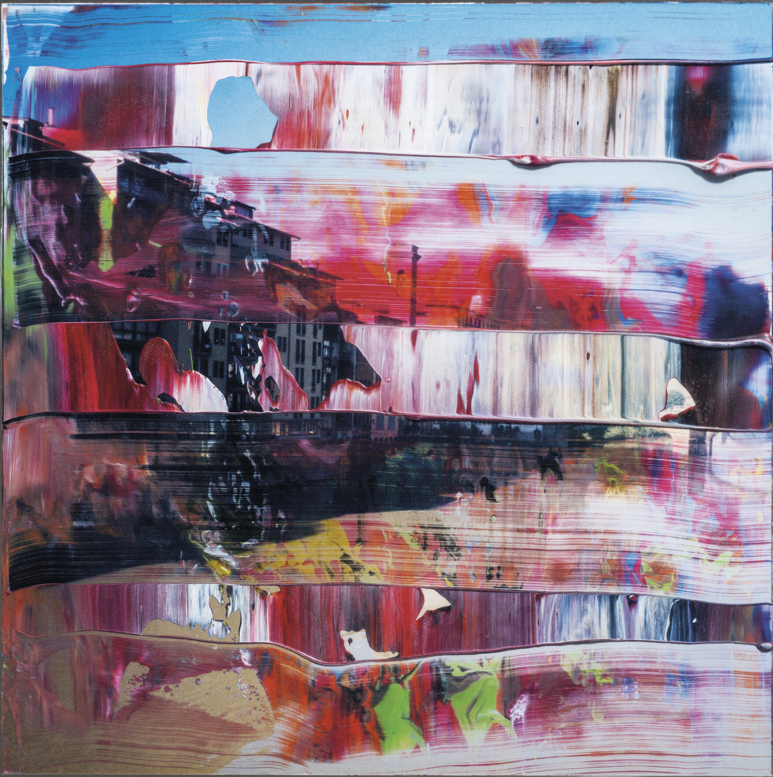Gerhard Richter Firenze (III/XII) (ubermalte Photographien), 2000 Olio su fotografia a colori cm 12 x 12 Collezione Serena e Paolo Gori, Prato