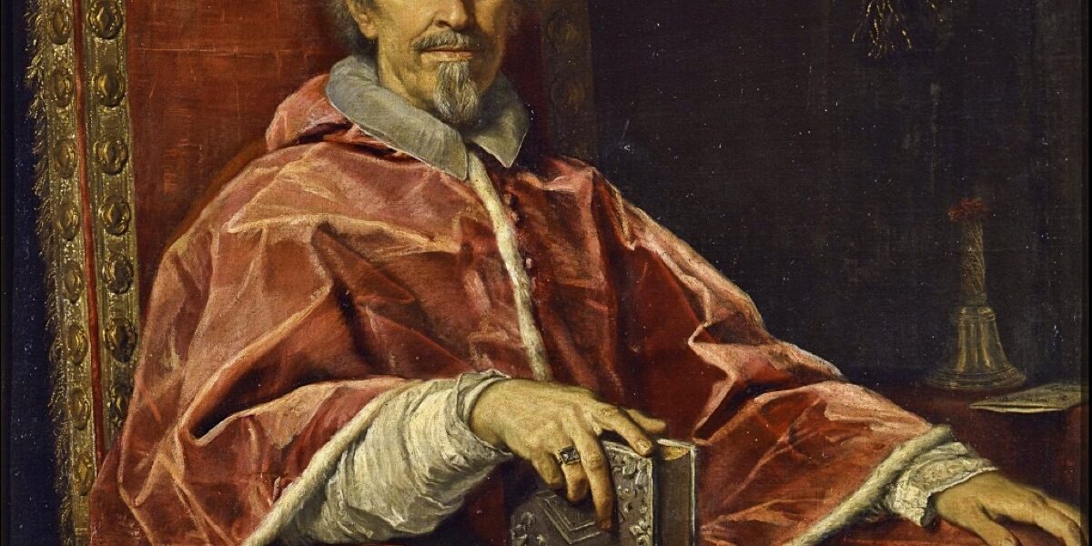 Carlo Maratti (Camerano 1625 - Roma 1713) Ritratto di papa Clemente IX Rospigliosi Portrait of Pope Clement IX Rospigliosi 1669 Olio su tela Oil on canvas Città del Vaticano, Pinacoteca Vaticana, inv. MV.40460