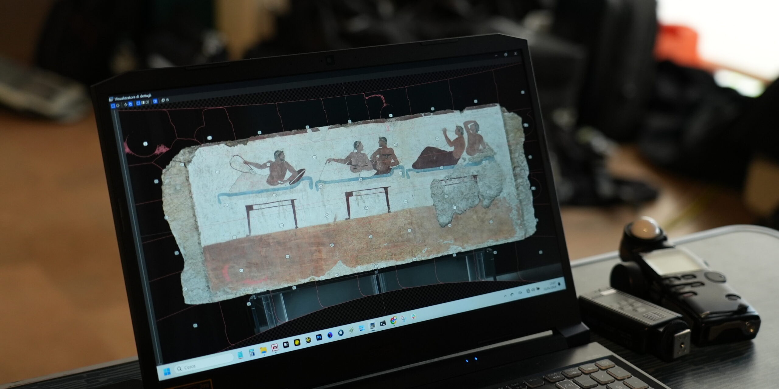 Campagna di digitalizzazione in altissima definizione a cura di Haltadefinizione della Tomba del Tuffatore presso Museo Archeologico Nazionale di Paestum