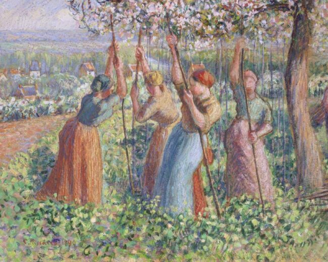The Pea Stakers, 1890, Camille Pissarro, courtesy of Ashmolean Museum, University of Oxford