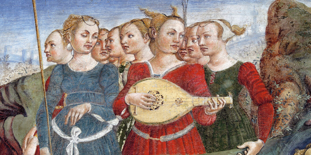 Francesco del Cossa, Salone dei Mesi, parete est, Maggio, particolare