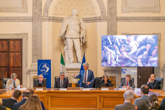 Vasari_MostraArezzo_Conferenza_06 Presentazione al MiC della mostra Vasari. Il Teatro delle Virtù Emanuele Antonio Minerva © Ministero della Cultura