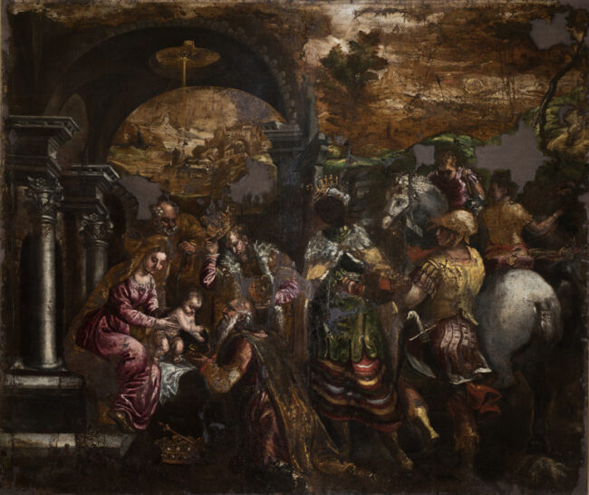 El-Greco-Adorazione-dei-magi-1570_-Accademia-San-Luca-ROMA. El Greco (Domínikos Theotokópoulos): Adorazione dei magi, 1570 c. Olio su tela © Accademia Nazionale di San Luca, Roma