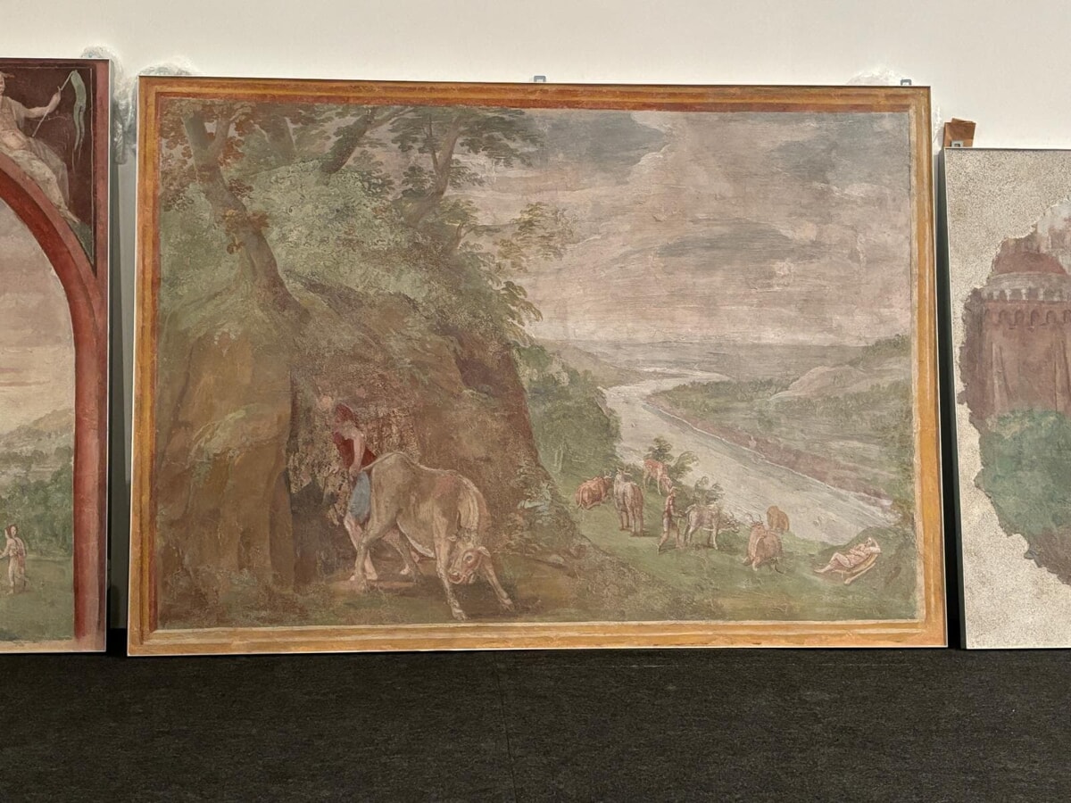 Uno dei quattro affreschi restaurati a Palazzo Venezia grazie al sostegno dei Hermès ©ViVe