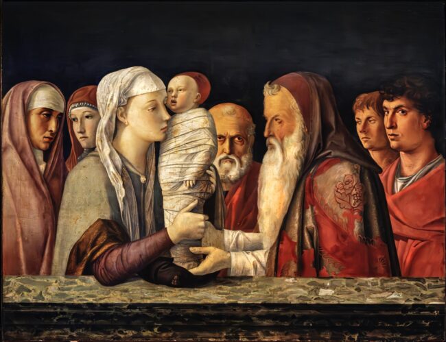 132_G. Bellini_Presentazione al Tempio Giovanni Bellini Presentazione di Gesù al Tempio 1460, tempera su tavola Venezia, Fondazione Querini Stampalia