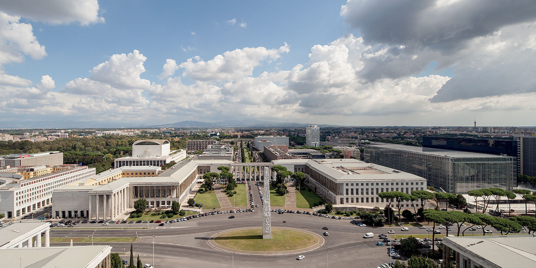 Panoramica dall’alto del Museo delle Civiltà. Courtesy Museo delle Civiltà, Roma. Foto © Andrea Ricci