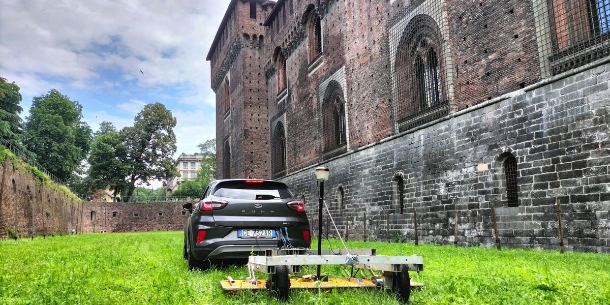 I georadar rivelano nuovi segreti sotto il Castello Sforzesco. Crediti Politecnico di Milano