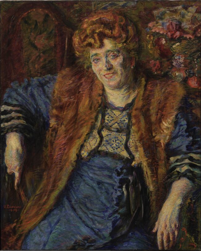 01_Umberto Boccioni_Maesrtra Maestra di scena. Ritratto della signora Adalgisa Maffi, 1910