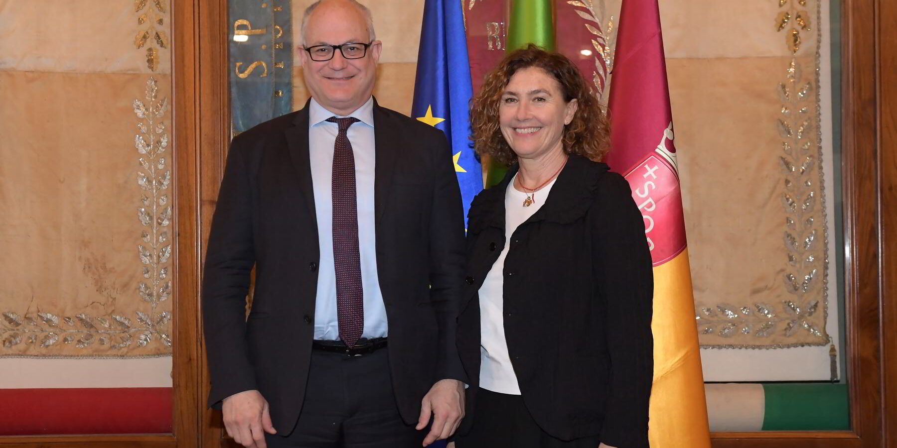 Roberto Gualtieri e Cristiana Perrella