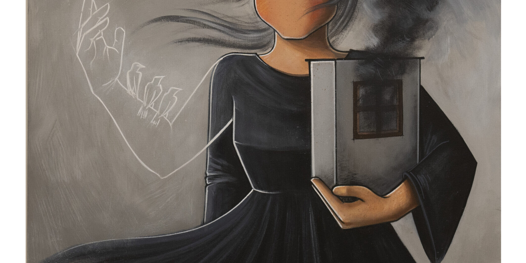 Shamsia Hassani _Senza titolo_ acrilico su tela 60×75 Shamsia Hassani Senza titolo acrilico su tela 60x75