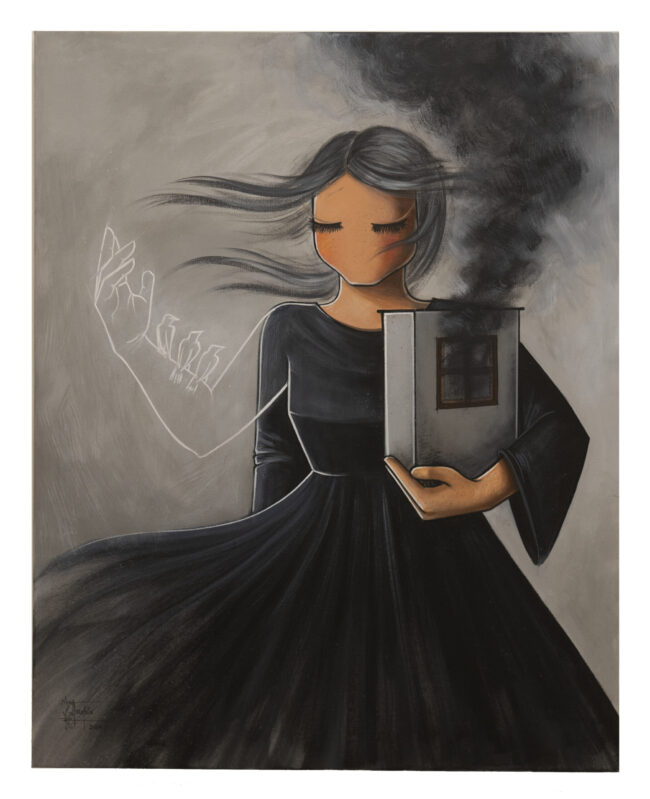 Shamsia Hassani _Senza titolo_ acrilico su tela 60×75 Shamsia Hassani Senza titolo acrilico su tela 60x75