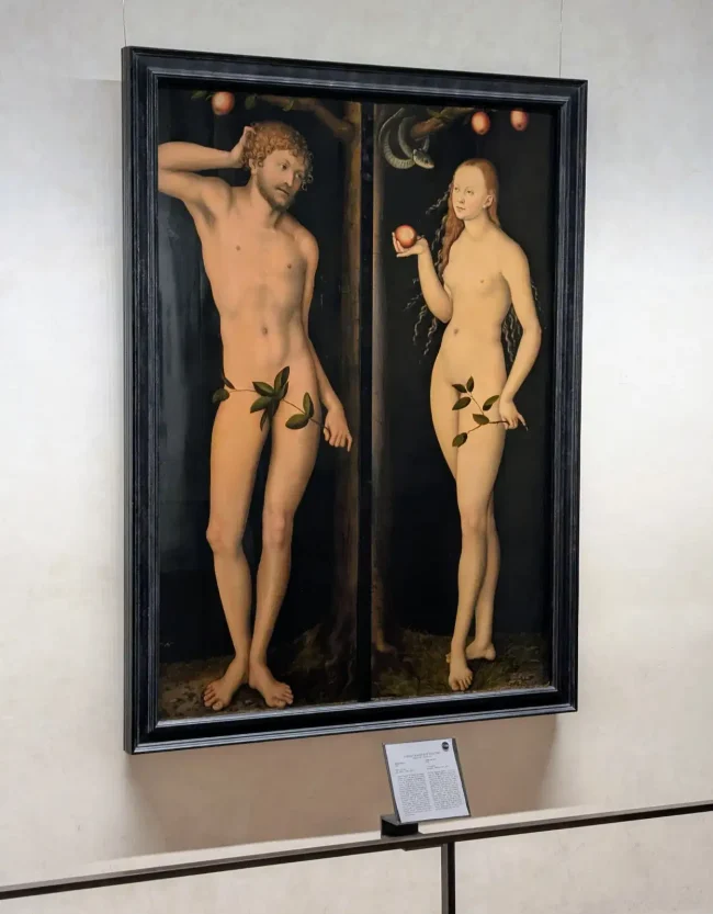 cranach-adamo-eva-uffizi Adamo ed Eva di Lucas Cranach in un’unica cornice