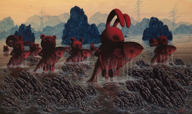 DCG_Lee Gihun_M56, Acrylic and oil pastel on canvas_163 x 97 cm_Courtesy of DCG and the Artist
