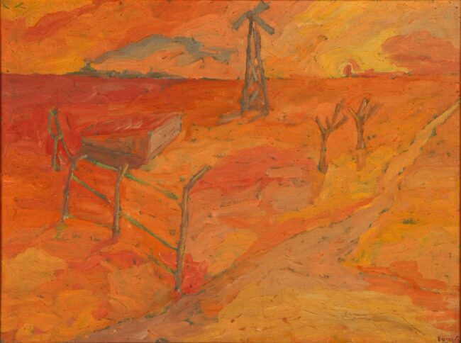 Alberto Burri, Texas, 1945, olio su tela, cm 47 x 60,5, stima €600-800mila