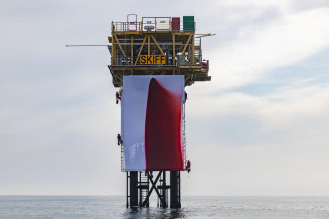 Activists install BUTCHERED  by Anish Kapoor onto active Shell platform