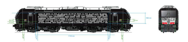 treno cancellature montato grigio