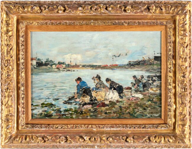 Eugène-Louis Boudin _Laveuses au bord de la Touques_