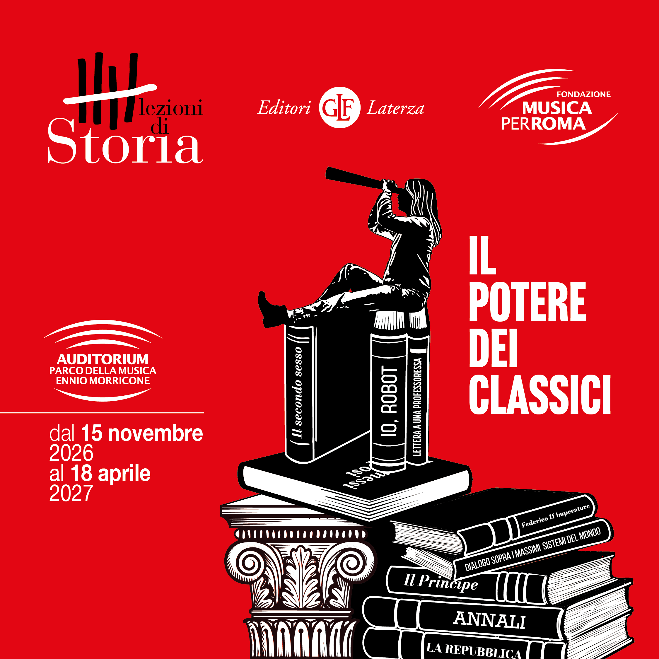 I libri che hanno cambiato il potere: Da Platone ad Asimov, all’Auditorium tornano le Lezioni di Storia